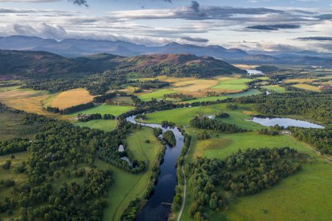 Rivier de Spey vanuit de Lucht