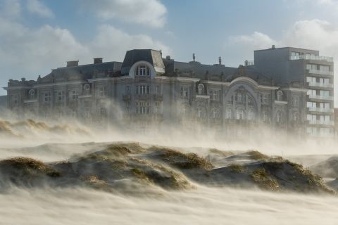 Storm Eunice - Nieuwpoort, België