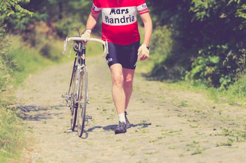 Wielrenner op de Oude-Kwaremont