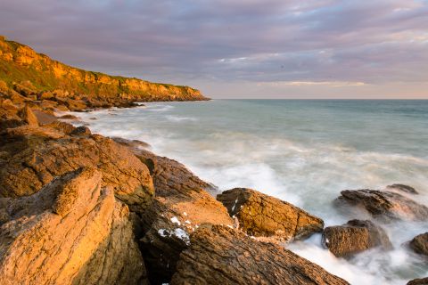Cliff of Cap Gris Nez at sunset