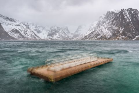Steiger tijdens storm