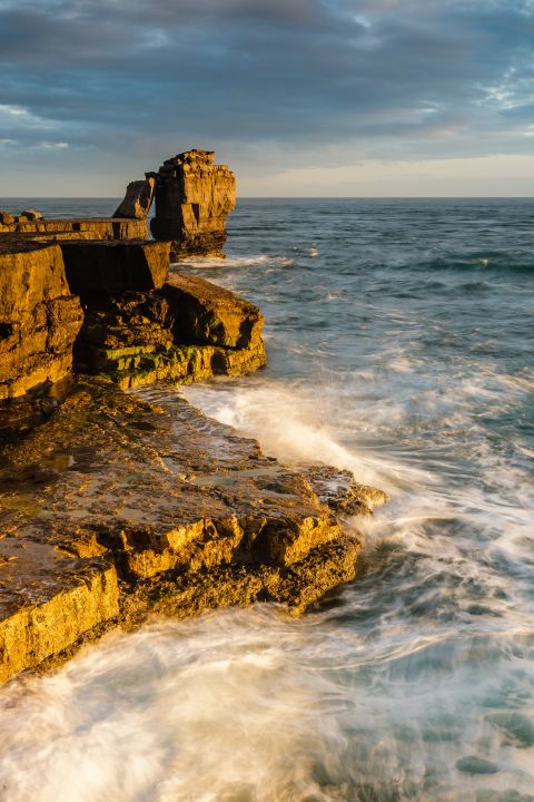 Portland Bill bij zonsondergang